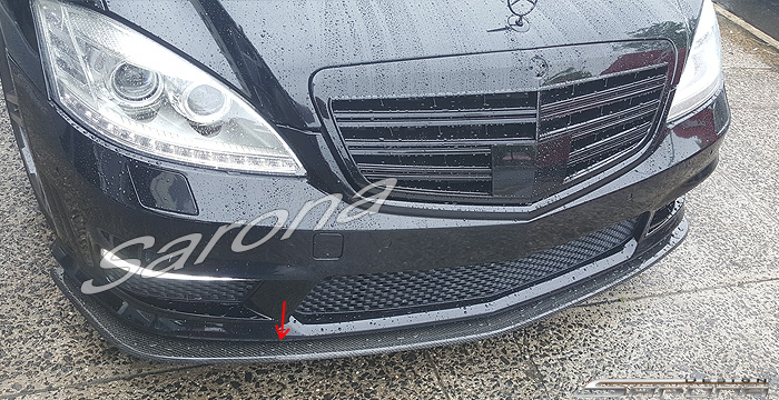 Custom Mercedes S Class  Sedan Front Add-on Lip (2010 - 2013) - $299.00 (Part #MB-030-FA)